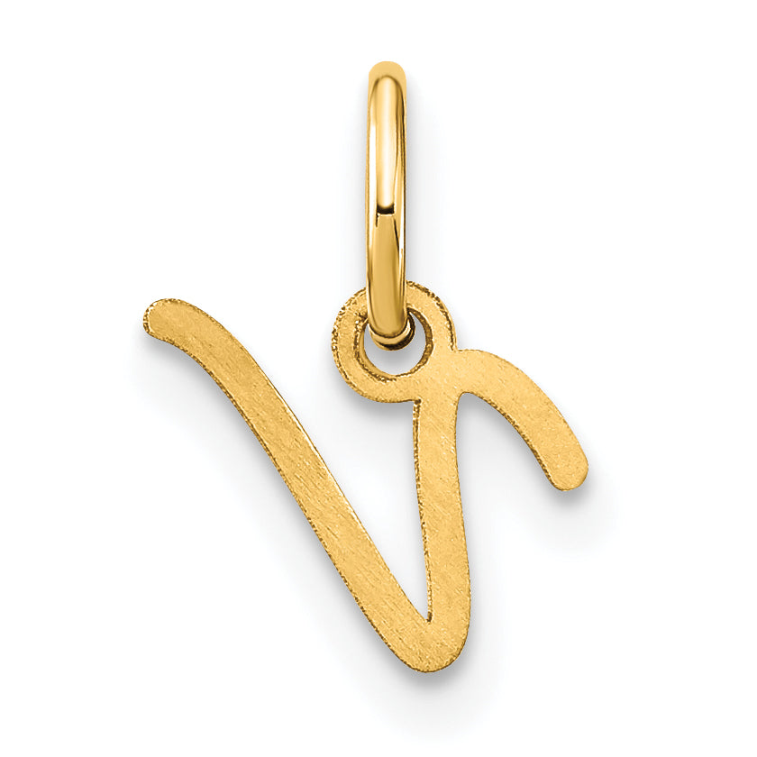 10KY Upper case Letter V Initial Charm