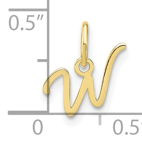 10KY Upper case Letter W Initial Charm
