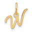 10KY Upper case Letter W Initial Charm
