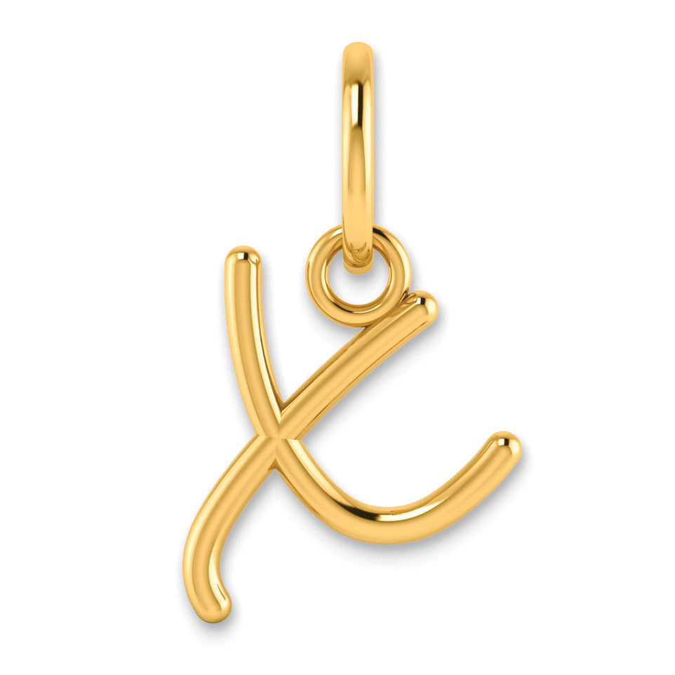 10KY Upper case Letter X Initial Charm
