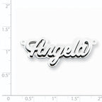 10k White Gold 3D Polished Name Plate