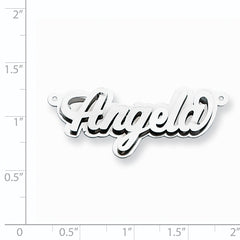 10k White Gold 3D Polished Name Plate