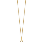 10KY Cutout Letter A Initial Necklace