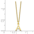 10KY Cutout Letter A Initial Necklace