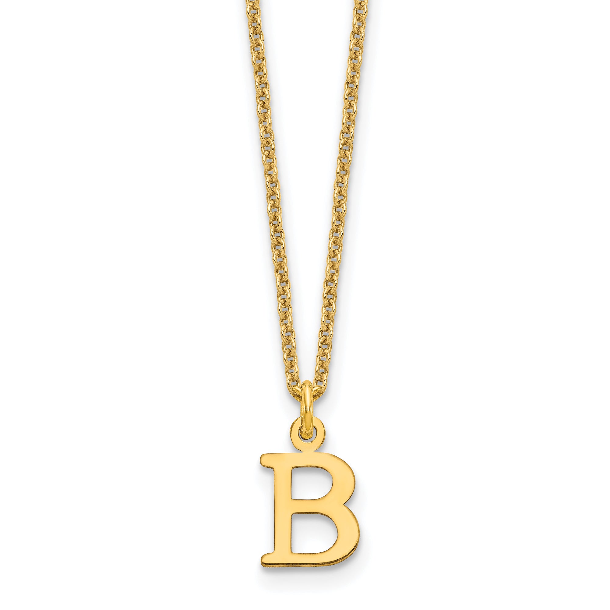 10KY Cutout Letter B Initial Necklace Main image