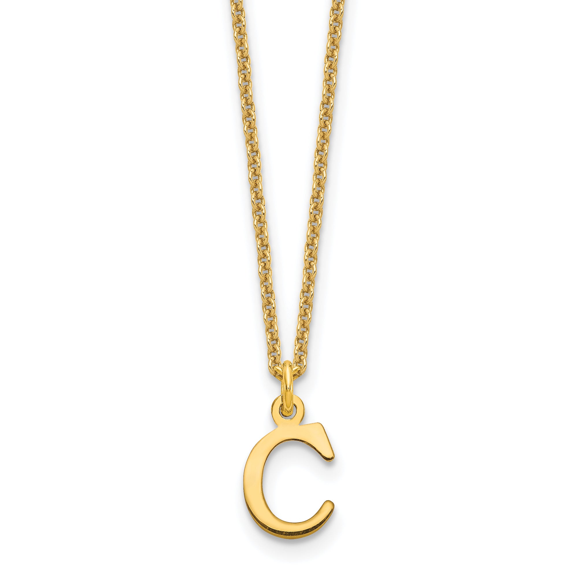 10KY Cutout Letter C Initial Necklace Main image