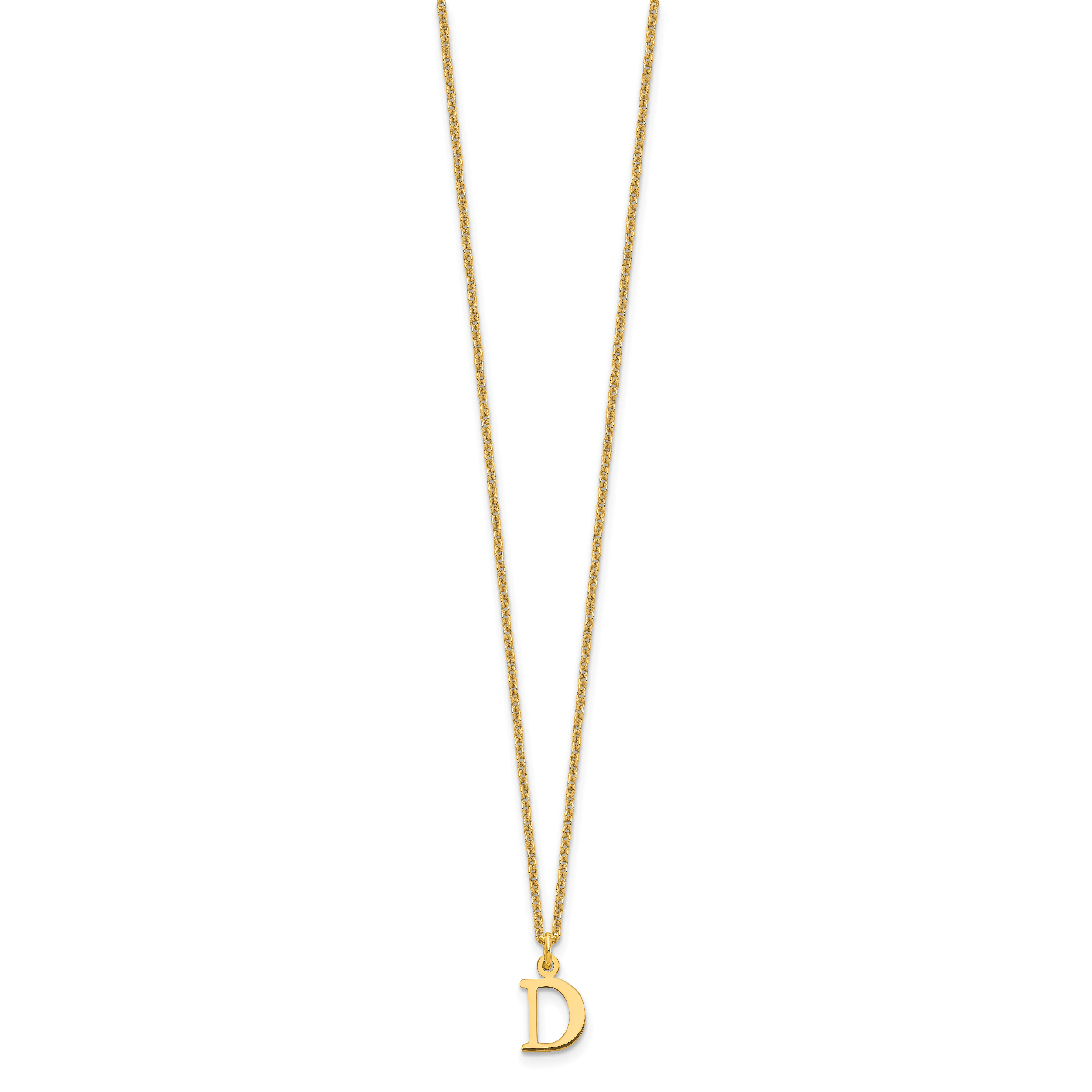 10KY Cutout Letter D Initial Necklace Secondary image
