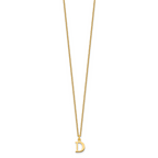 10KY Cutout Letter D Initial Necklace
