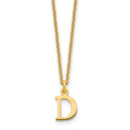 10KY Cutout Letter D Initial Necklace