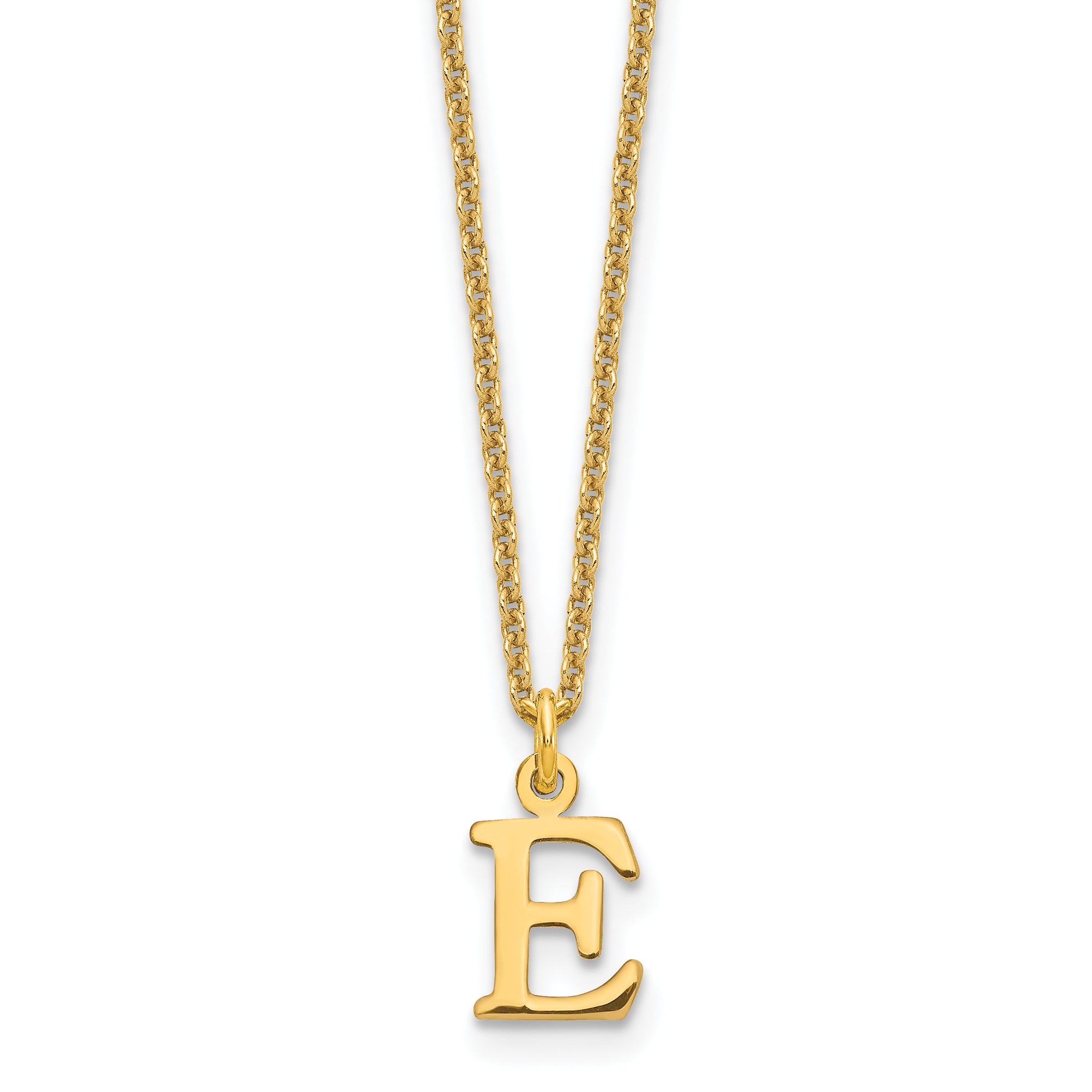 10KY Cutout Letter E Initial Necklace Main image