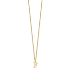 10KY Cutout Letter F Initial Necklace