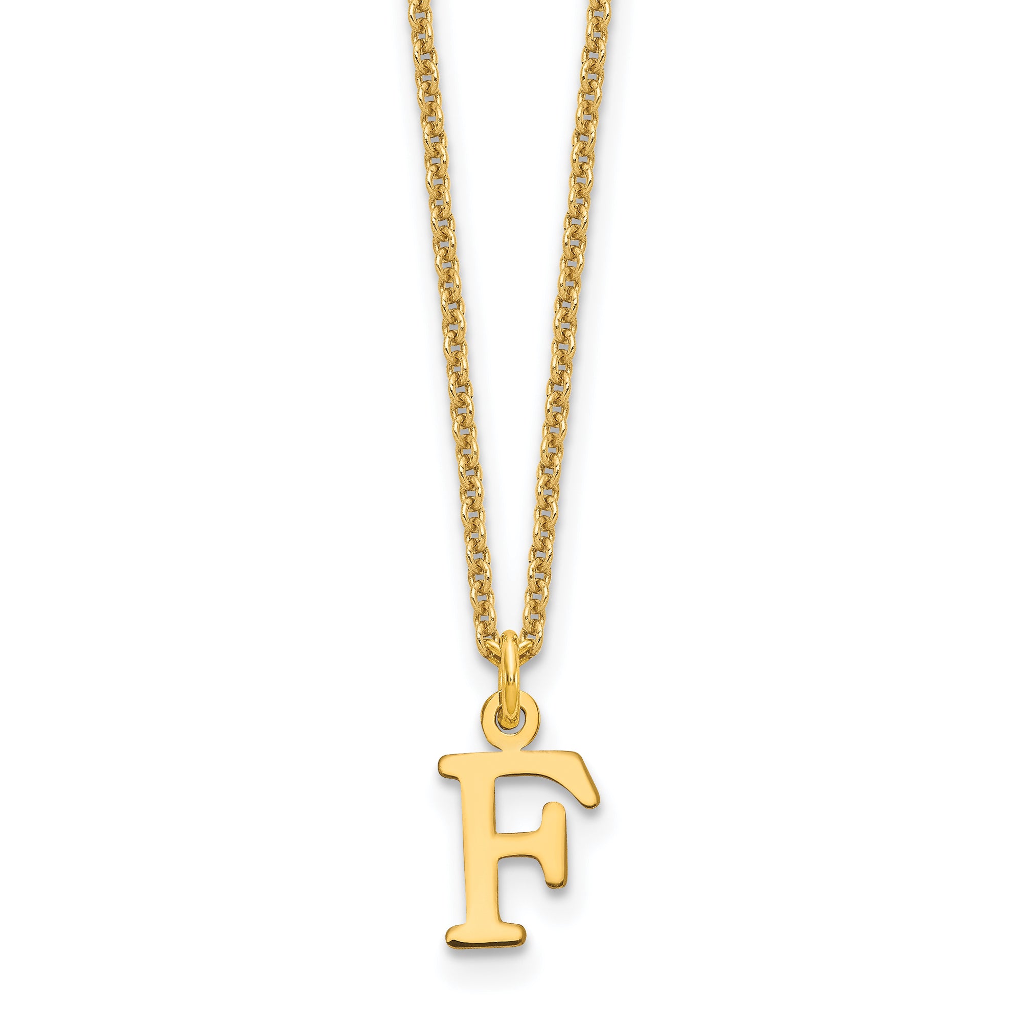 10KY Cutout Letter F Initial Necklace Main image