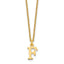 10KY Cutout Letter F Initial Necklace