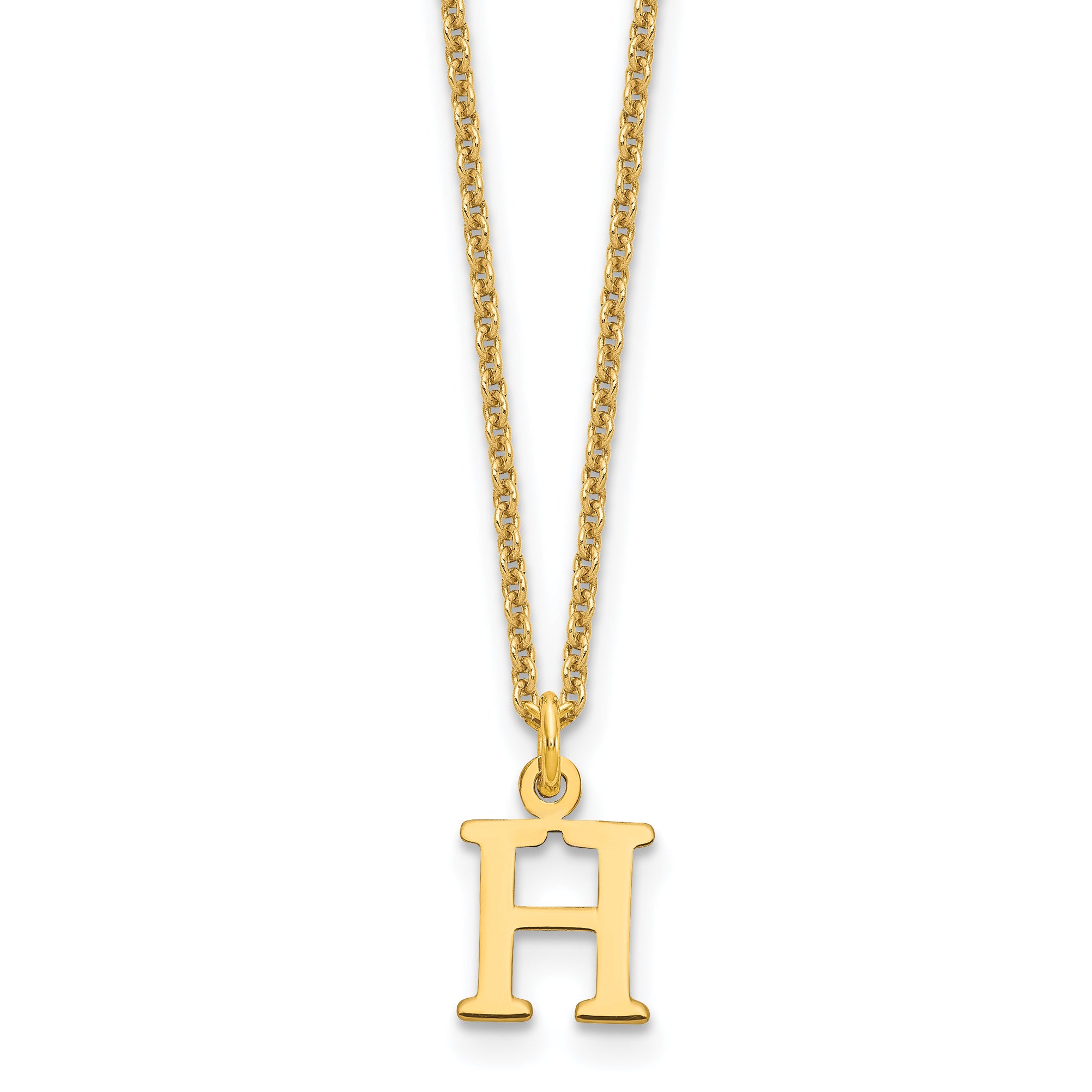 10KY Cutout Letter H Initial Necklace Main image