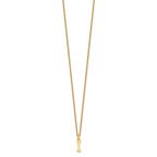 10KY Cutout Letter I Initial Necklace