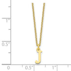 10KY Cutout Letter J Initial Necklace