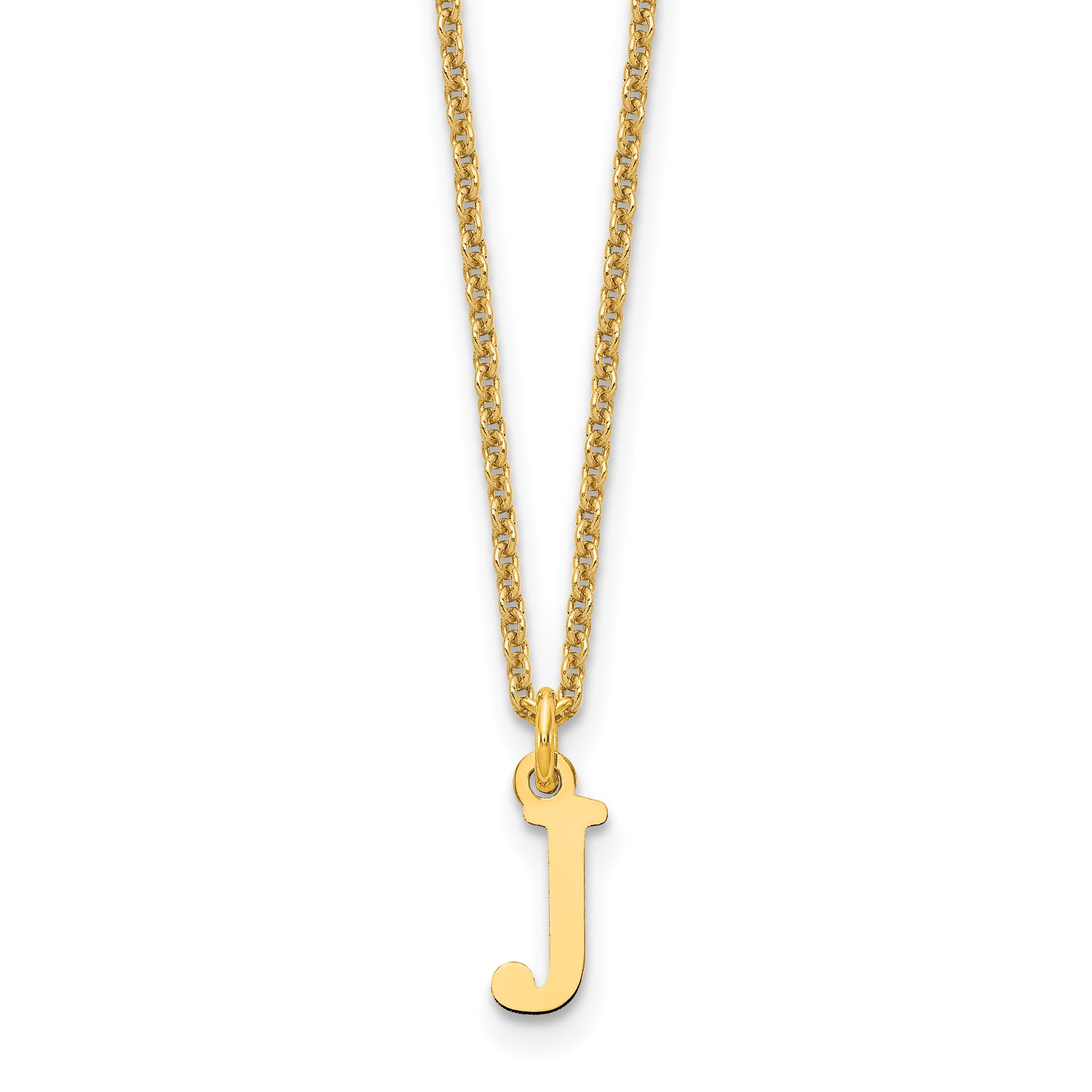 10KY Cutout Letter J Initial Necklace Main image