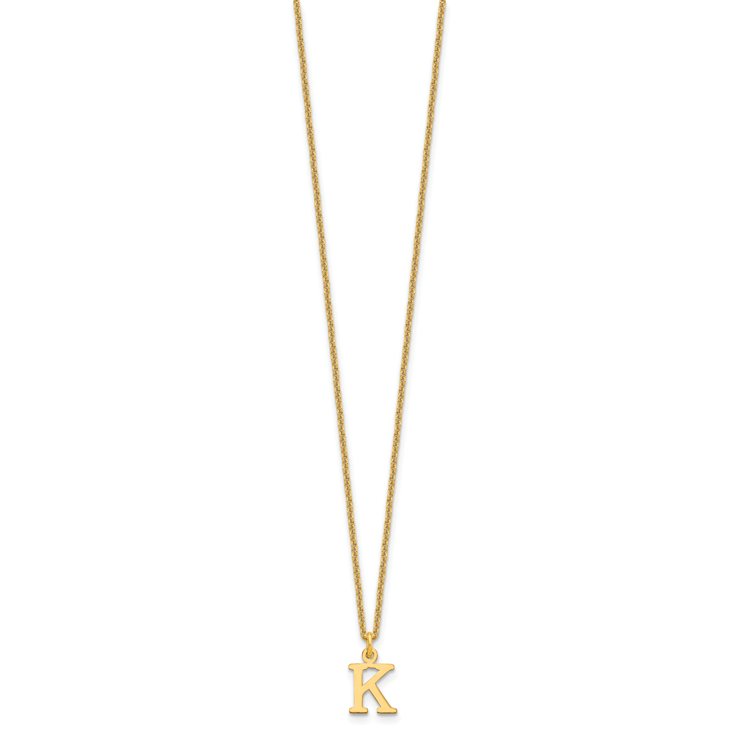10KY Cutout Letter K Initial Necklace Secondary image