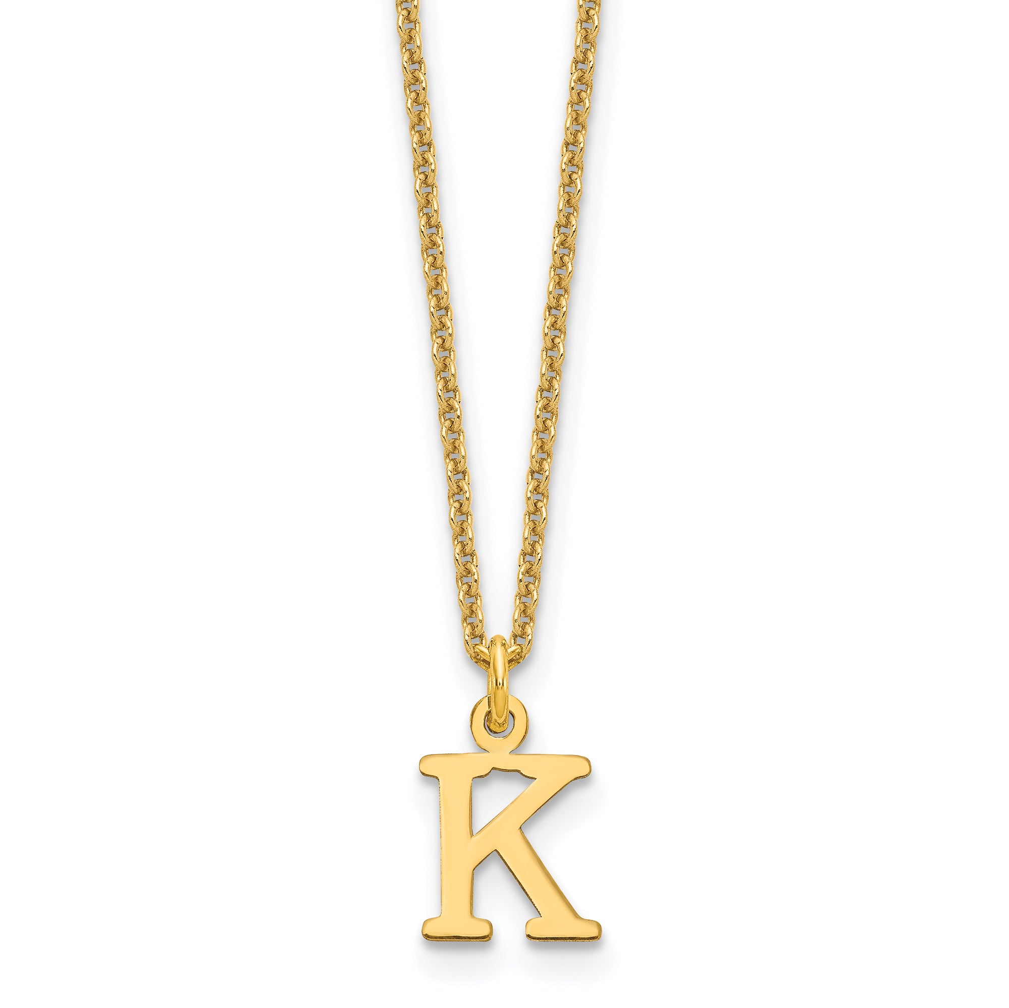 10KY Cutout Letter K Initial Necklace Main image