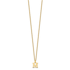 10KY Cutout Letter M Initial Necklace