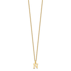 10KY Cutout Letter N Initial Necklace