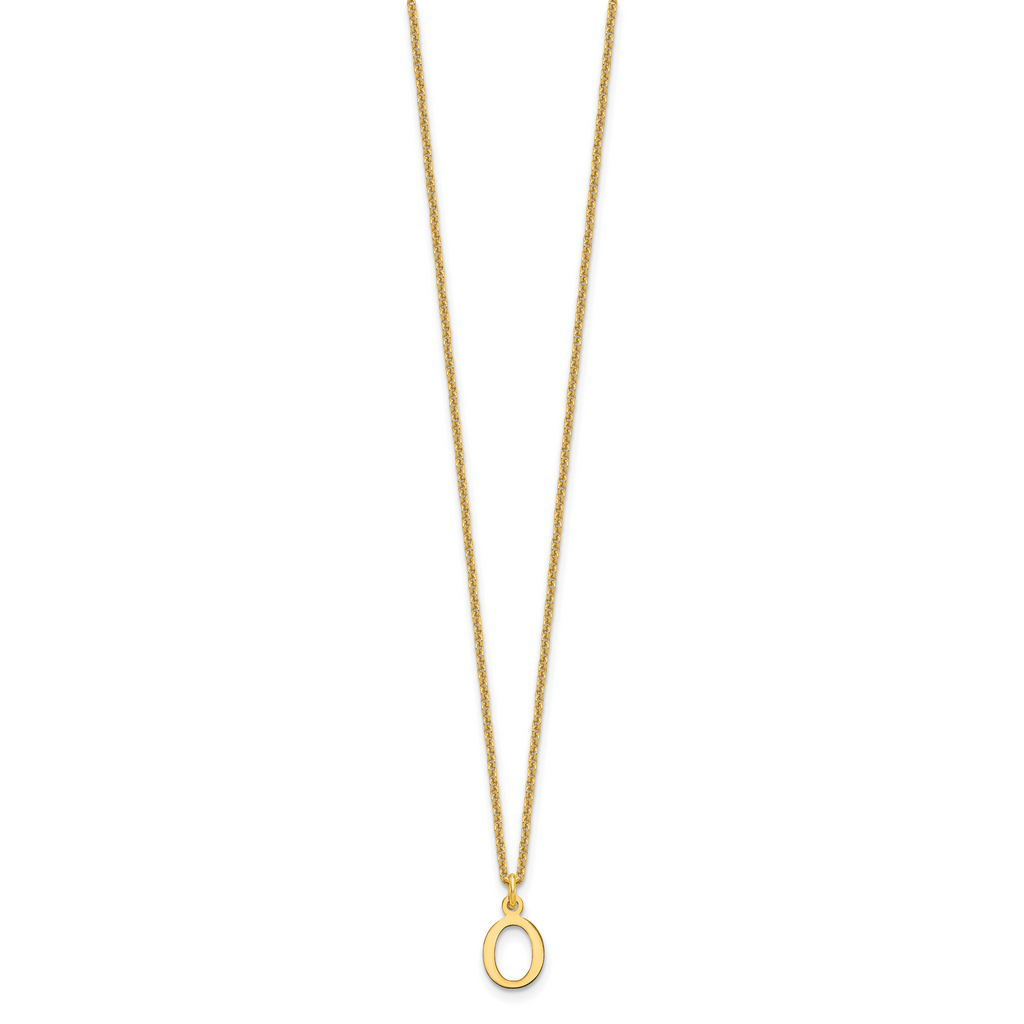 10KY Cutout Letter O Initial Necklace