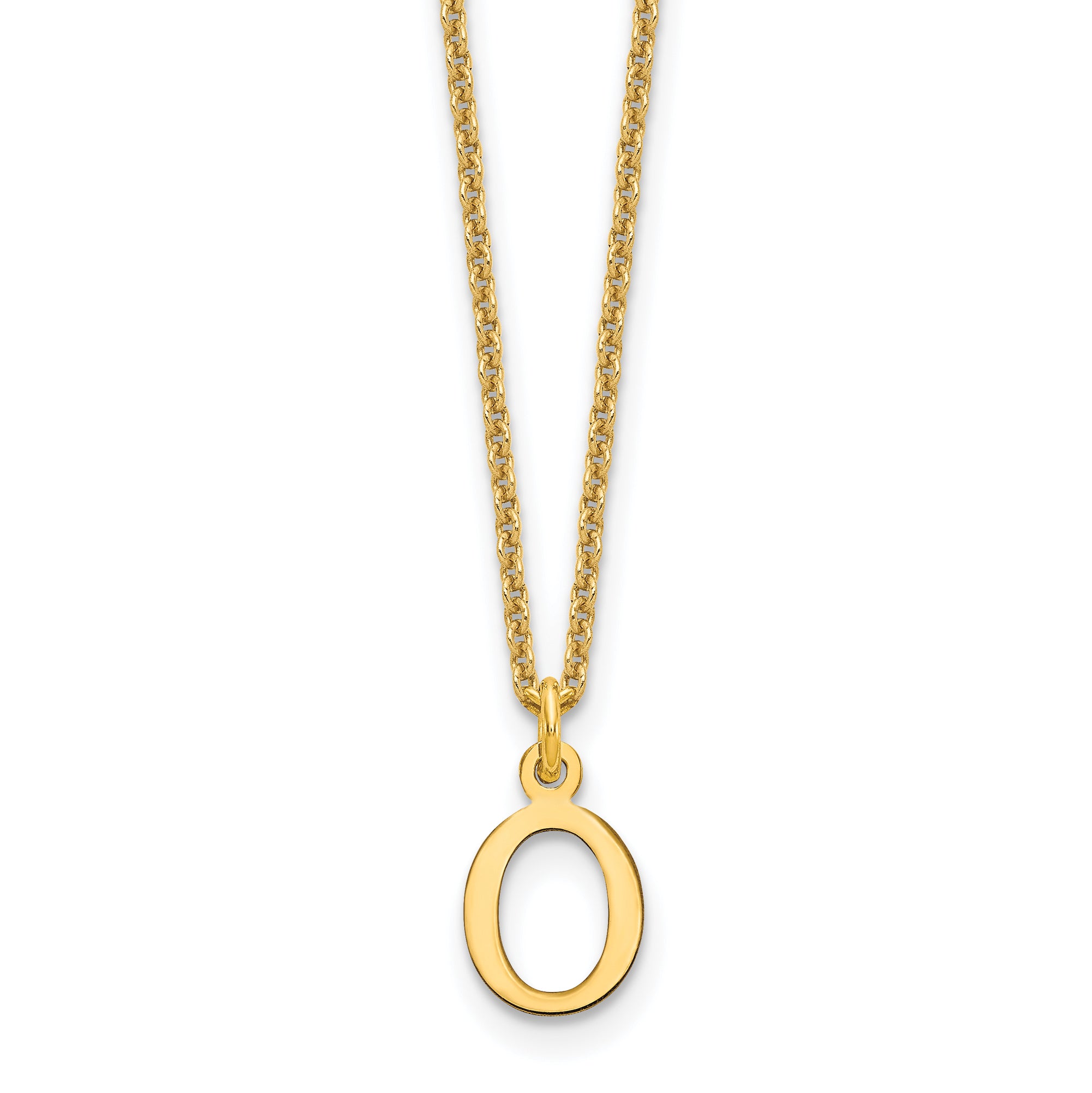 10KY Cutout Letter O Initial Necklace Main image