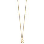 10KY Cutout Letter R Initial Necklace