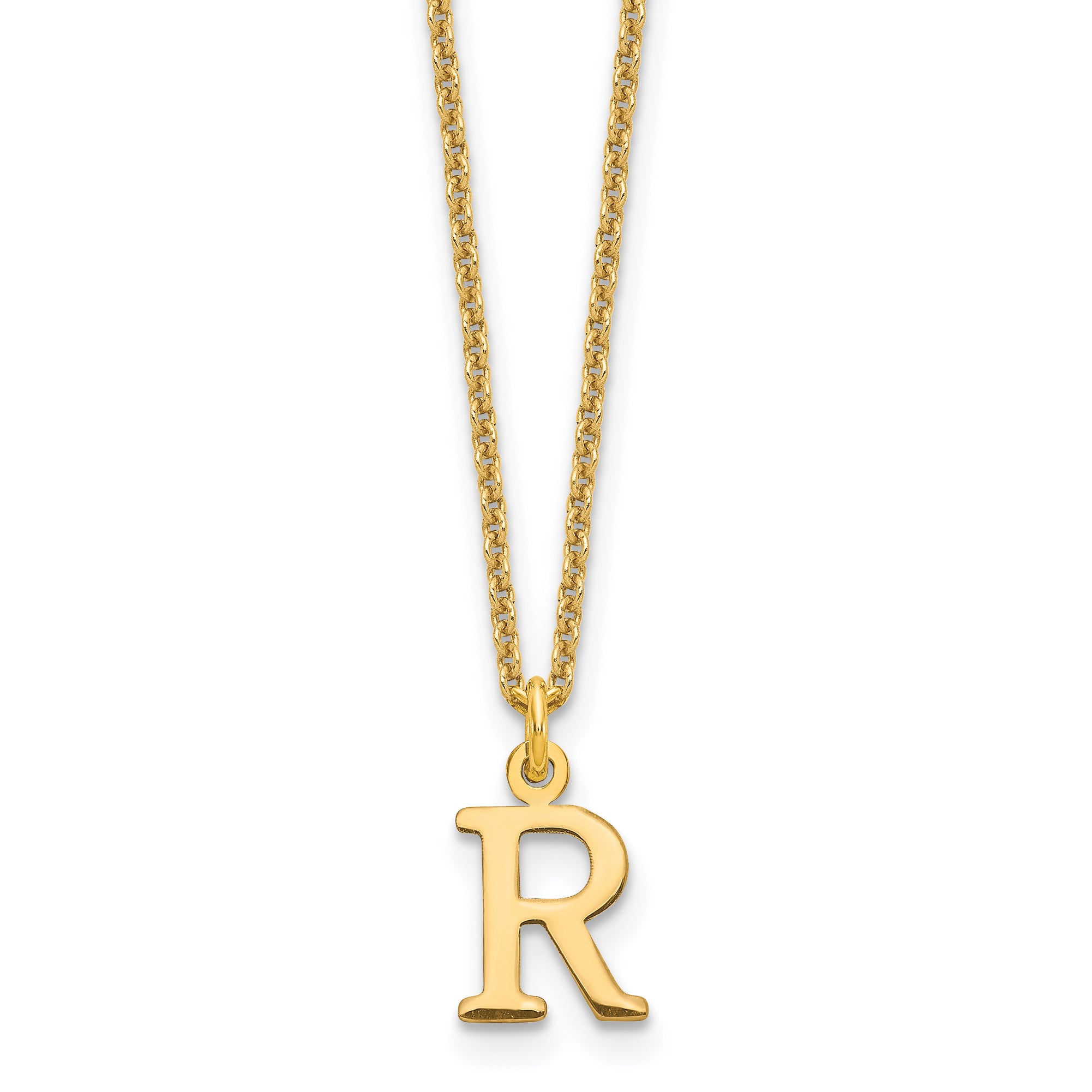 10KY Cutout Letter R Initial Necklace Main image