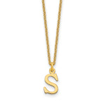 10KY Cutout Letter S Initial Necklace