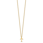 10KY Cutout Letter T Initial Necklace