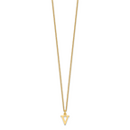 10KY Cutout Letter V Initial Necklace