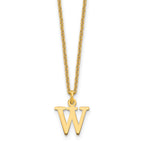 10KY Cutout Letter W Initial Necklace