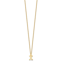 10KY Cutout Letter X Initial Necklace