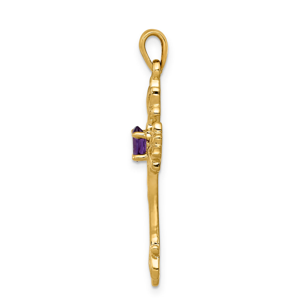 10 Karat Polished Cross Mounting - View 2