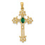 10k 5x3mm Oval Mount St. Helens cross pendant