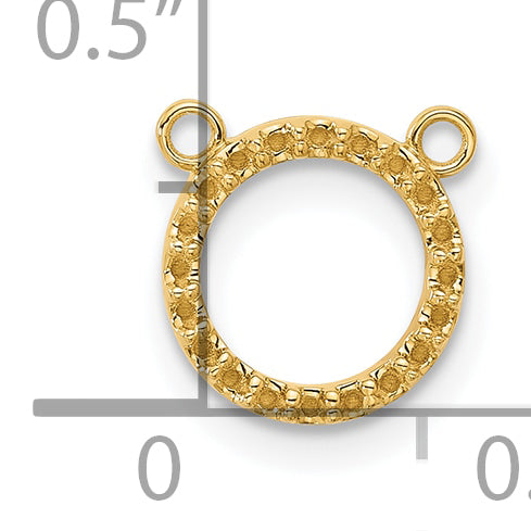 10k Open Circle Necklace w/out Chain Mounting