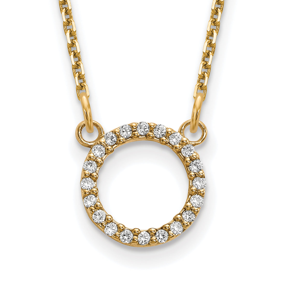10k Diamond Open Circle Necklace Main image