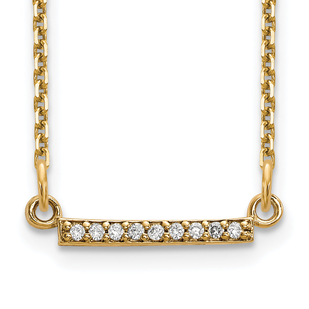 10ky Diamond Tiny Bar Necklace Main image