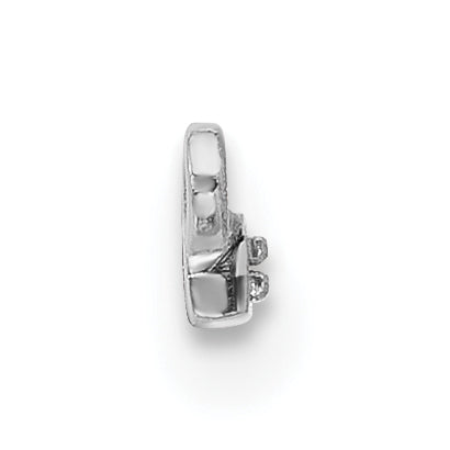 10k White Gold Tiny Bar Mounting only Secondary image