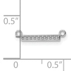 10k White Gold Tiny Bar Mounting only