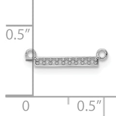10k White Gold Tiny Bar Mounting only