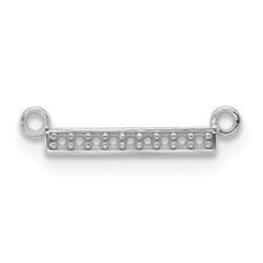 10k White Gold Tiny Bar Mounting only