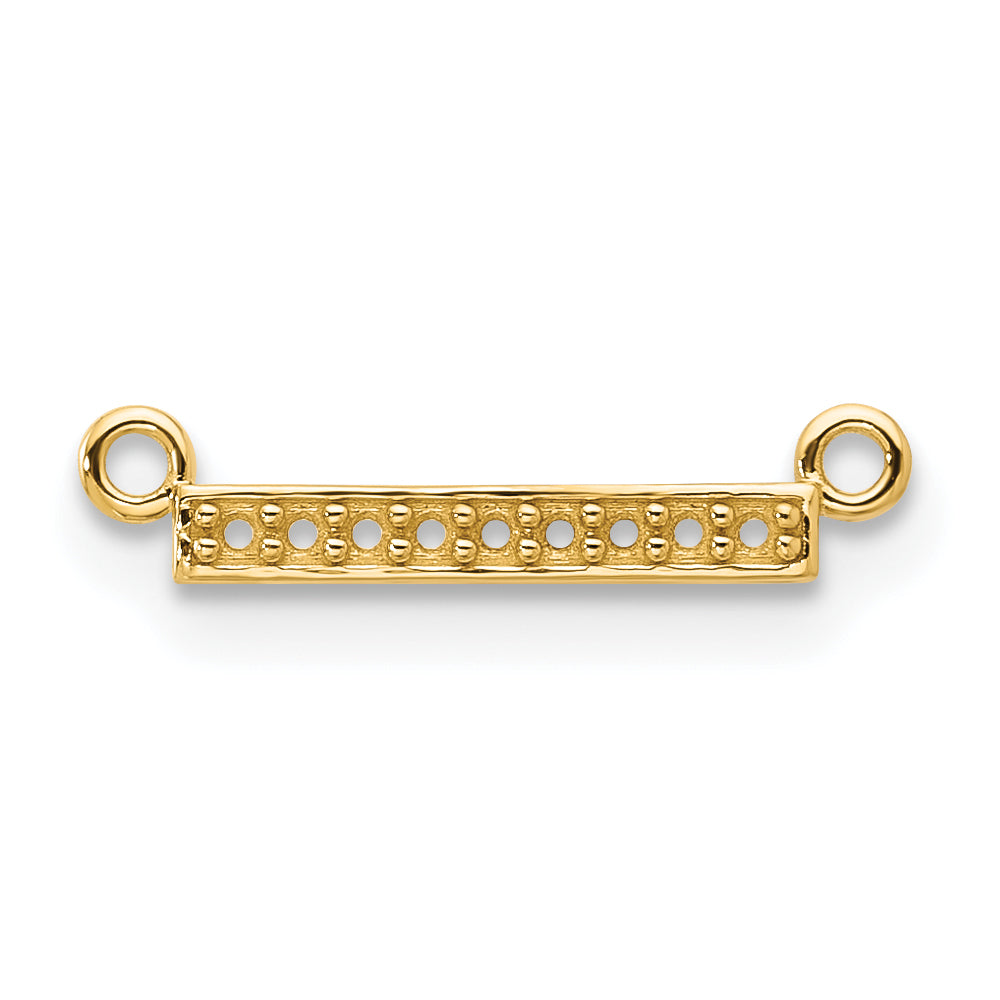 10k Yellow Gold Tiny Bar Mounting only