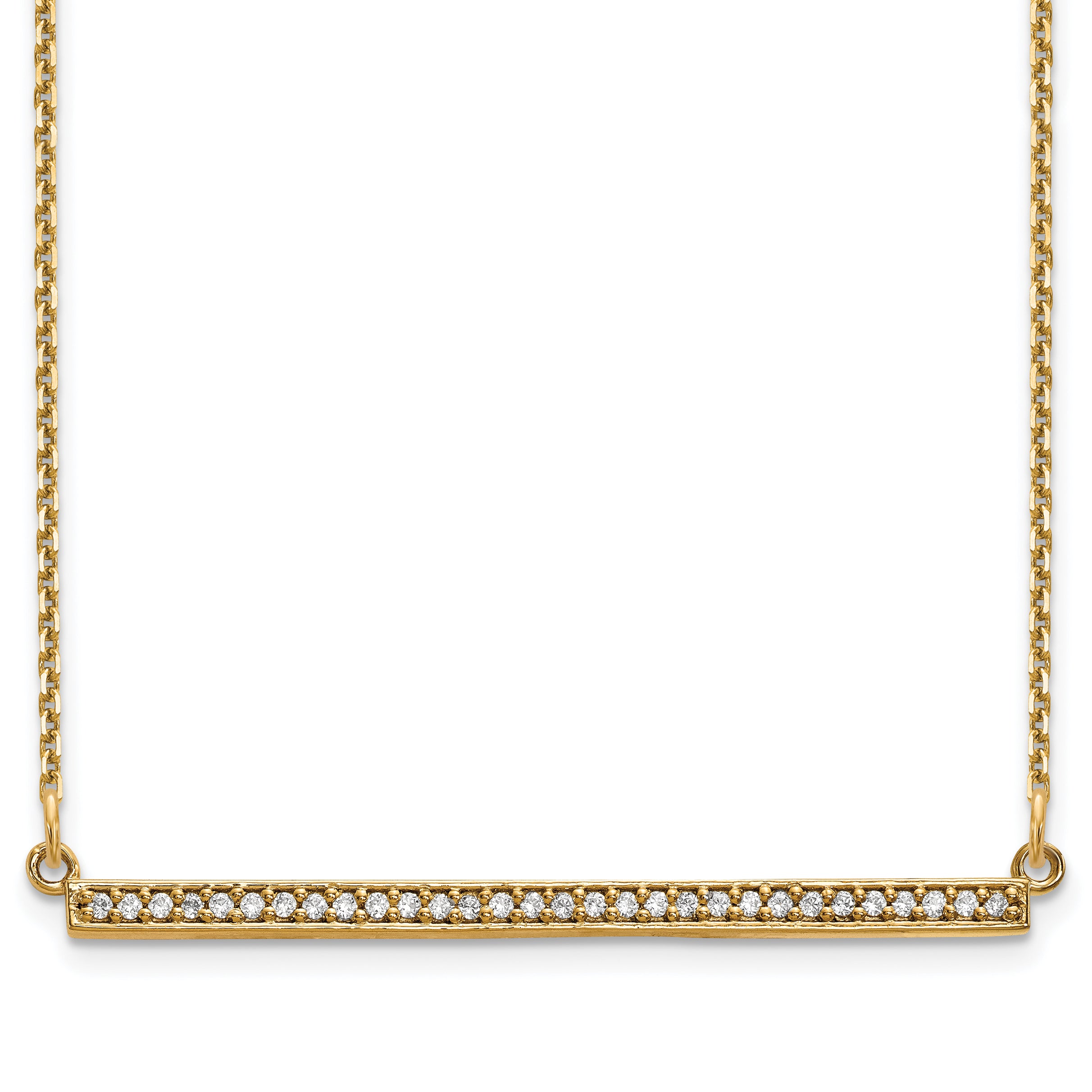 10ky Diamond Bar Necklace