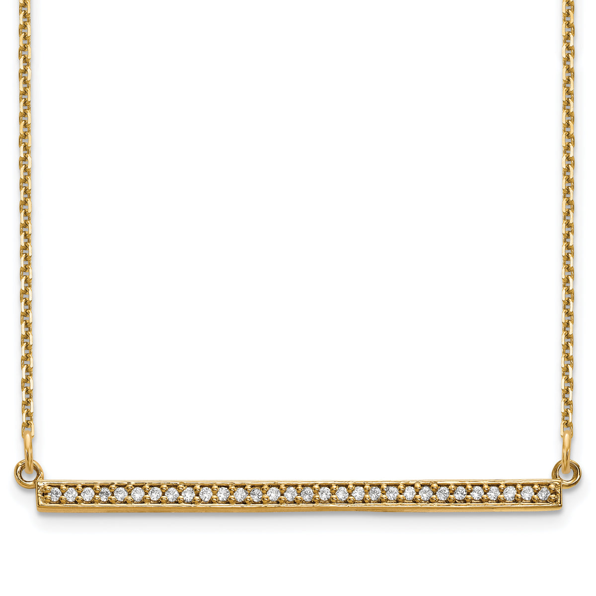 10ky Diamond Bar Necklace