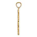10K Nugget Cross Pendant