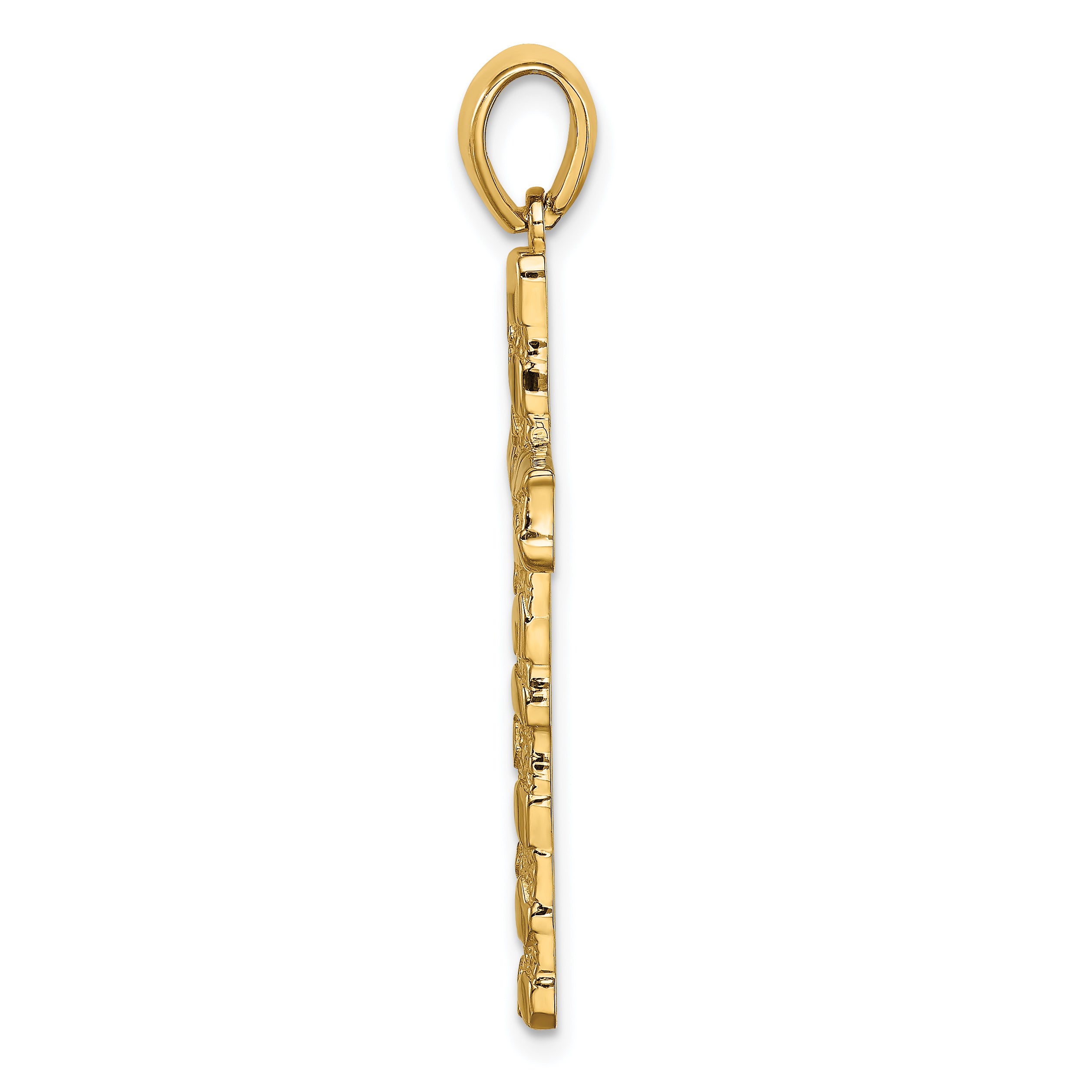 10K Nugget Cross Pendant Secondary image