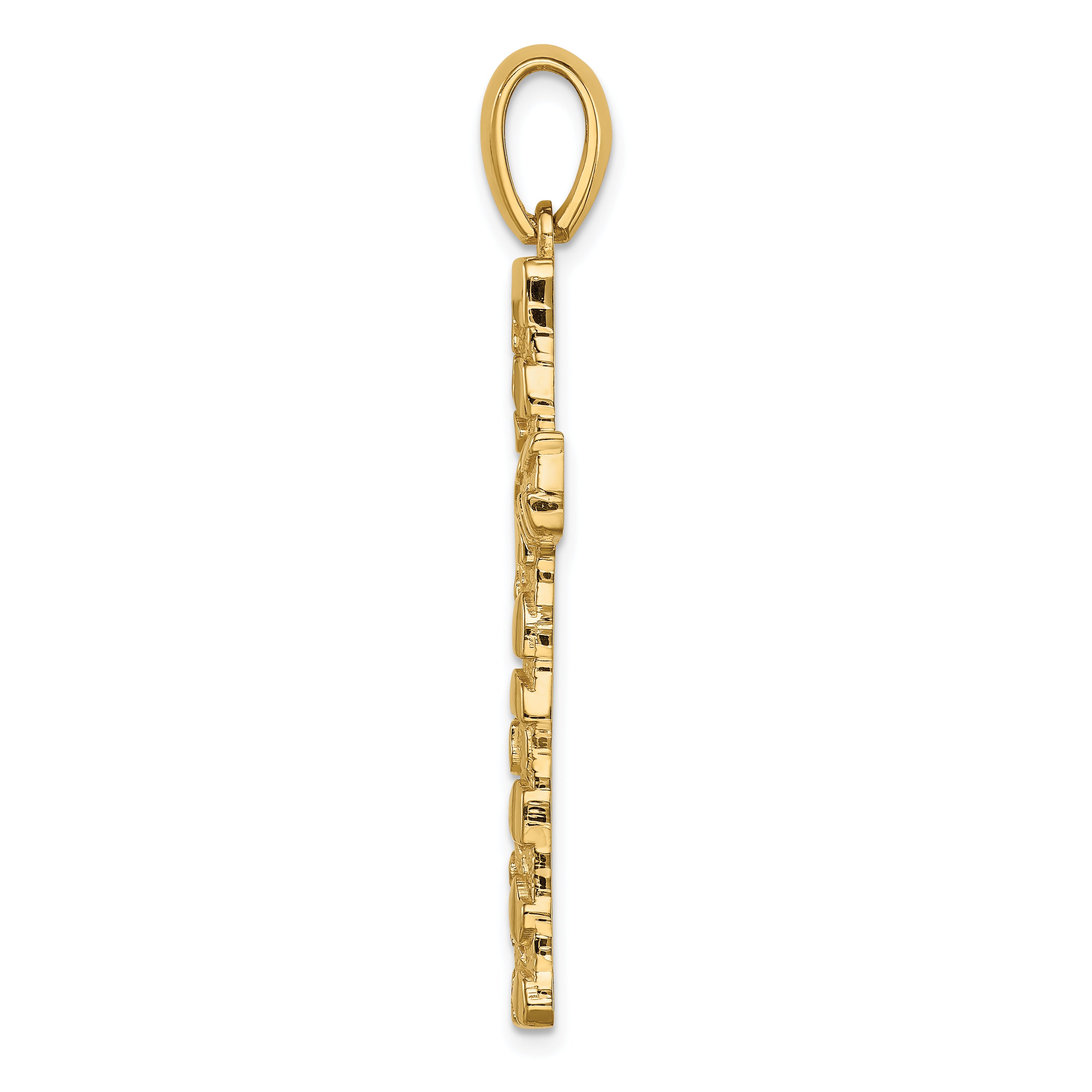 10K Nugget Cross Pendant Secondary image