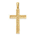 10K Nugget Cross Pendant